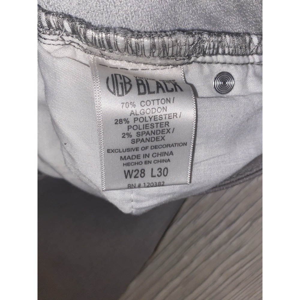 VGB Vintage Genes Black Men's Slim Fit French Terry Gray Jeans 28 X 30 - NWT - Picture 7 of 11